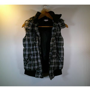 Plaid Puffer Vest